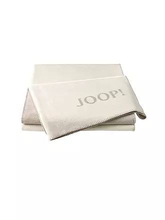 JOOP | Wohndecke "Uni Doubleface" 150x200cm (Anthrazit-Ash) | creme